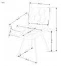Стул HALMAR K519 бежевый/черный, поворотный